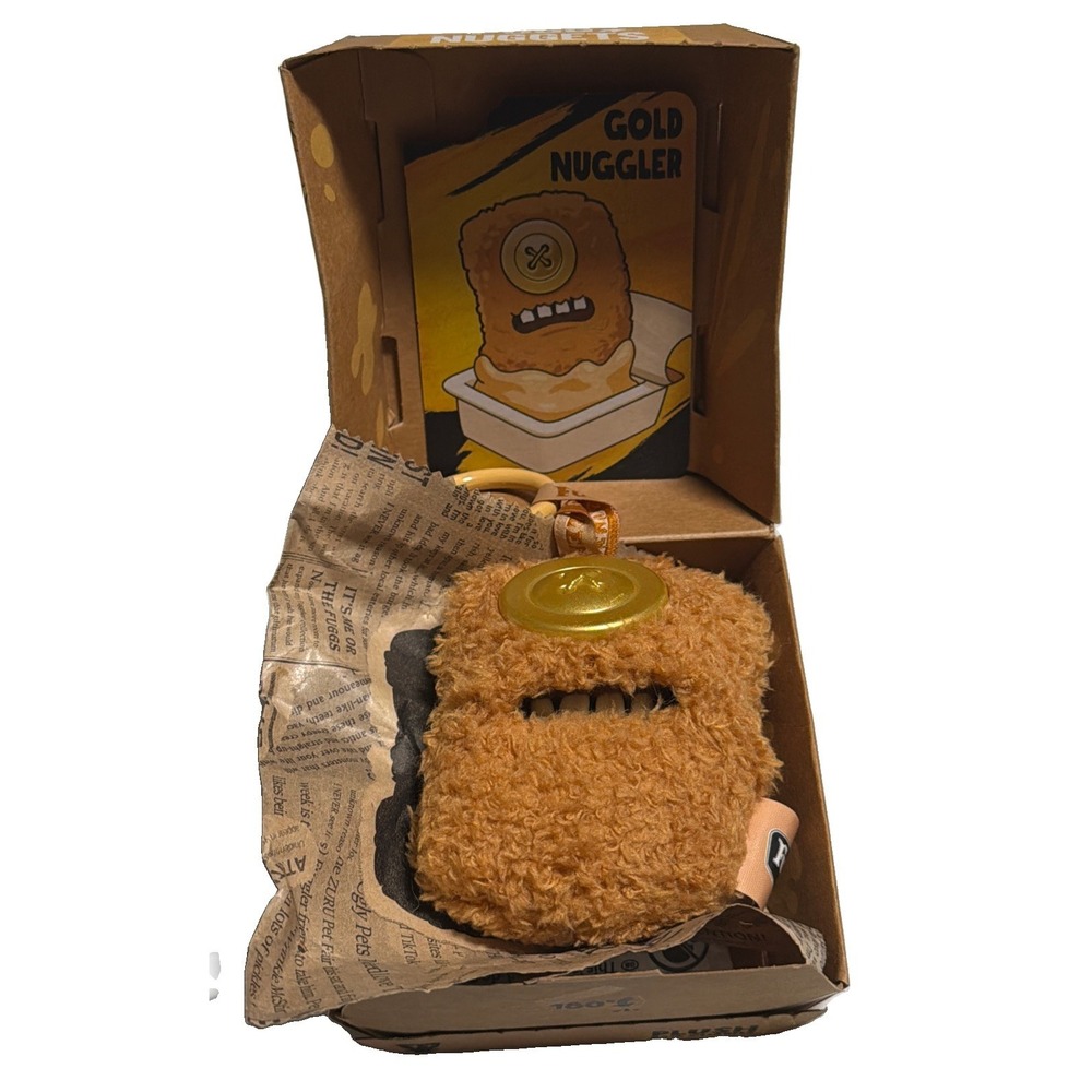NEW Fuggler Fugg Nuggs McNugget Plush RARE GOLD NUGGLER